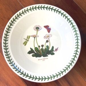 Portmeirion Botanic Garden 8.5 Inch Soup Salad Pasta Bowl Daisy Rimmed